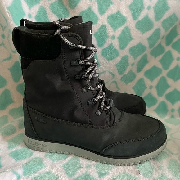 LL bean lightweight waterproof lace up pak boots 8 - Picture 1 of 8